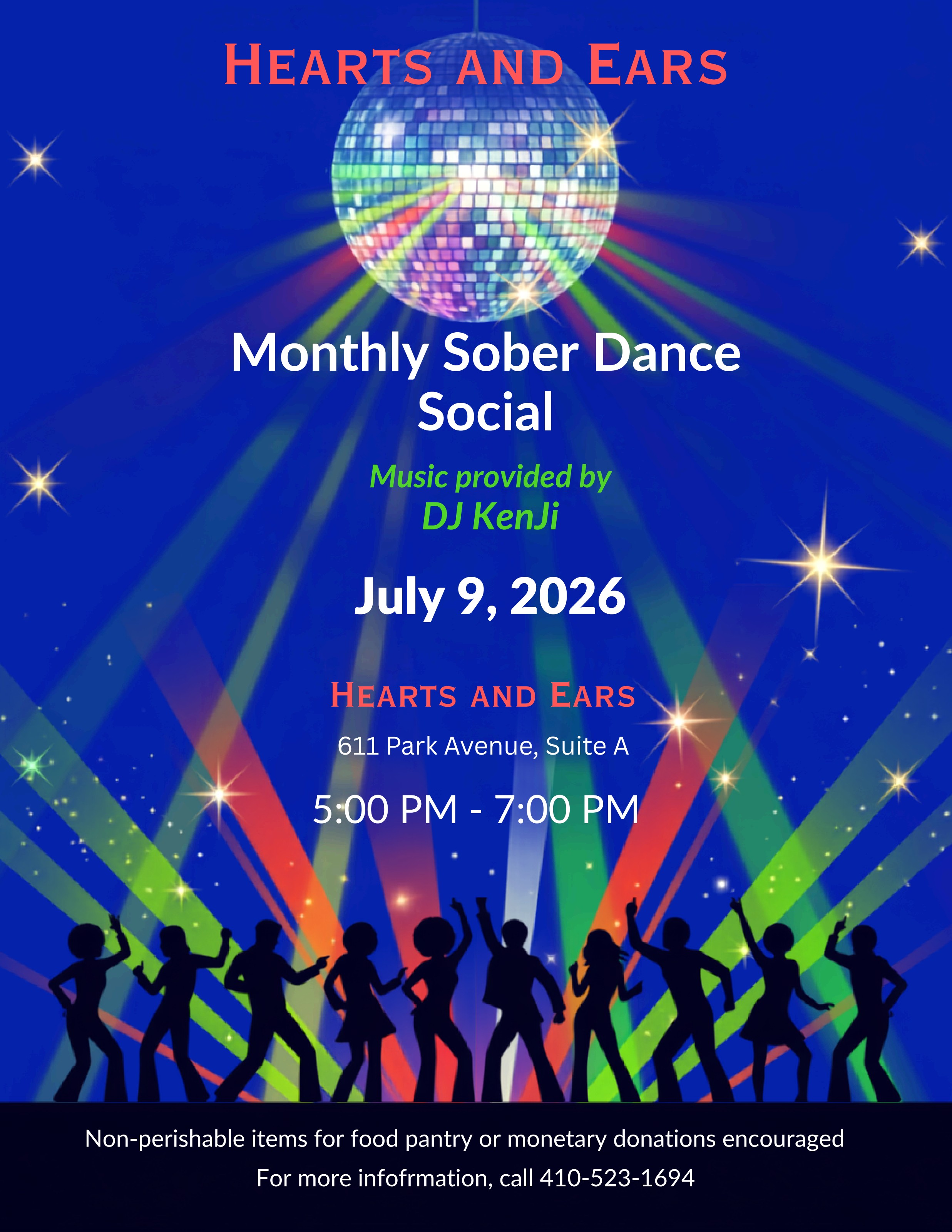 Hearts and Ears: Monthly Sober Dance Social — July