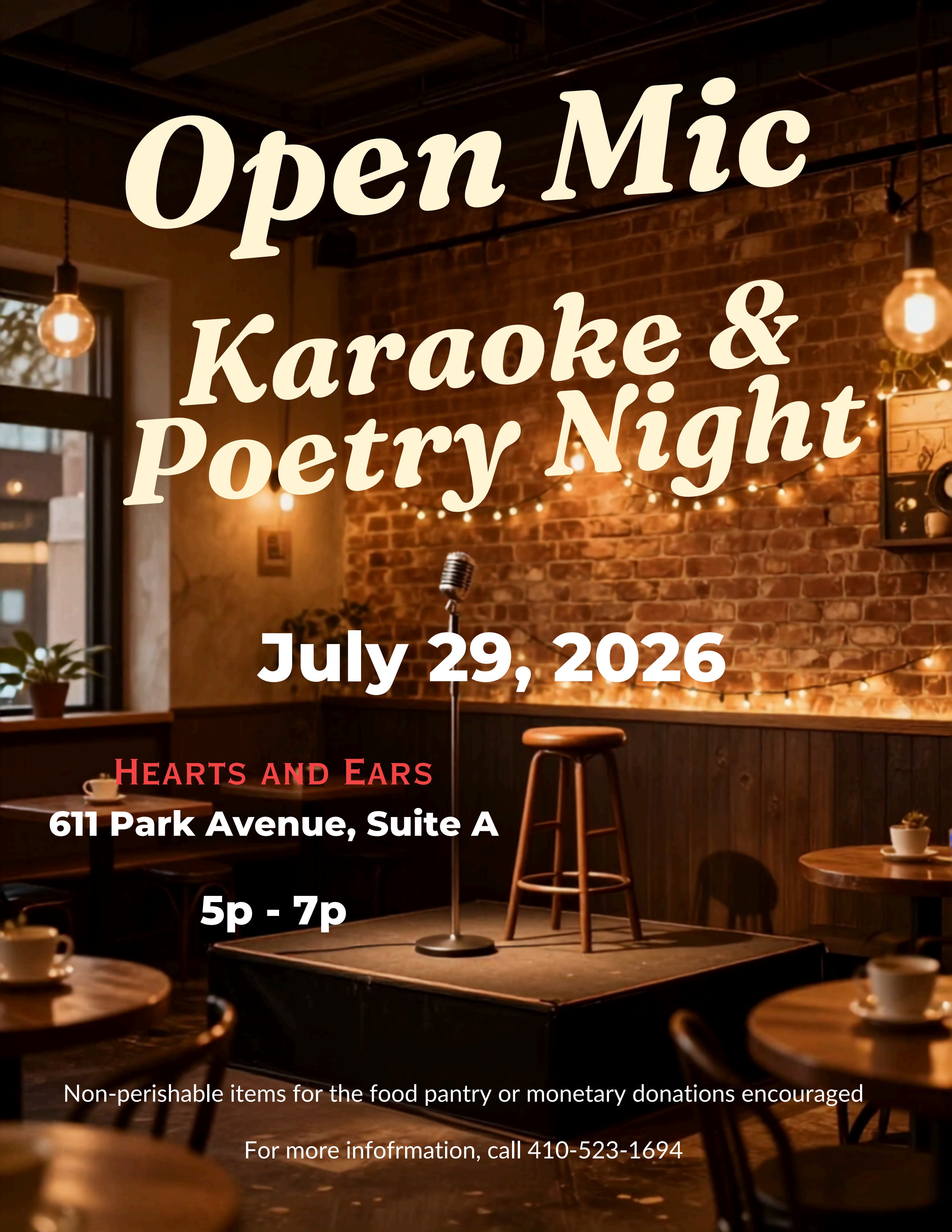 Open Mic, Karaoke & Poetry Night at Hearts and Ears
